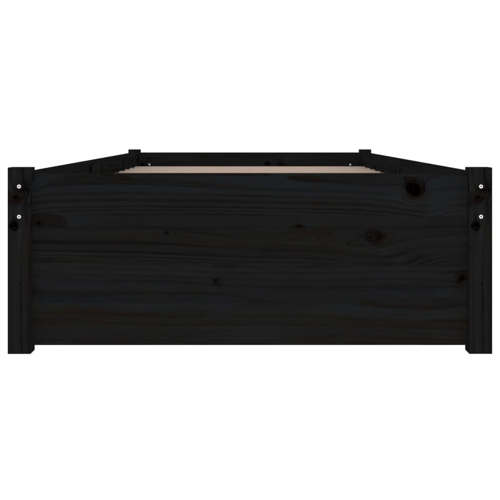 Sängynrunko laatikoilla musta 90x200 cm - Sisustajankoti.fi