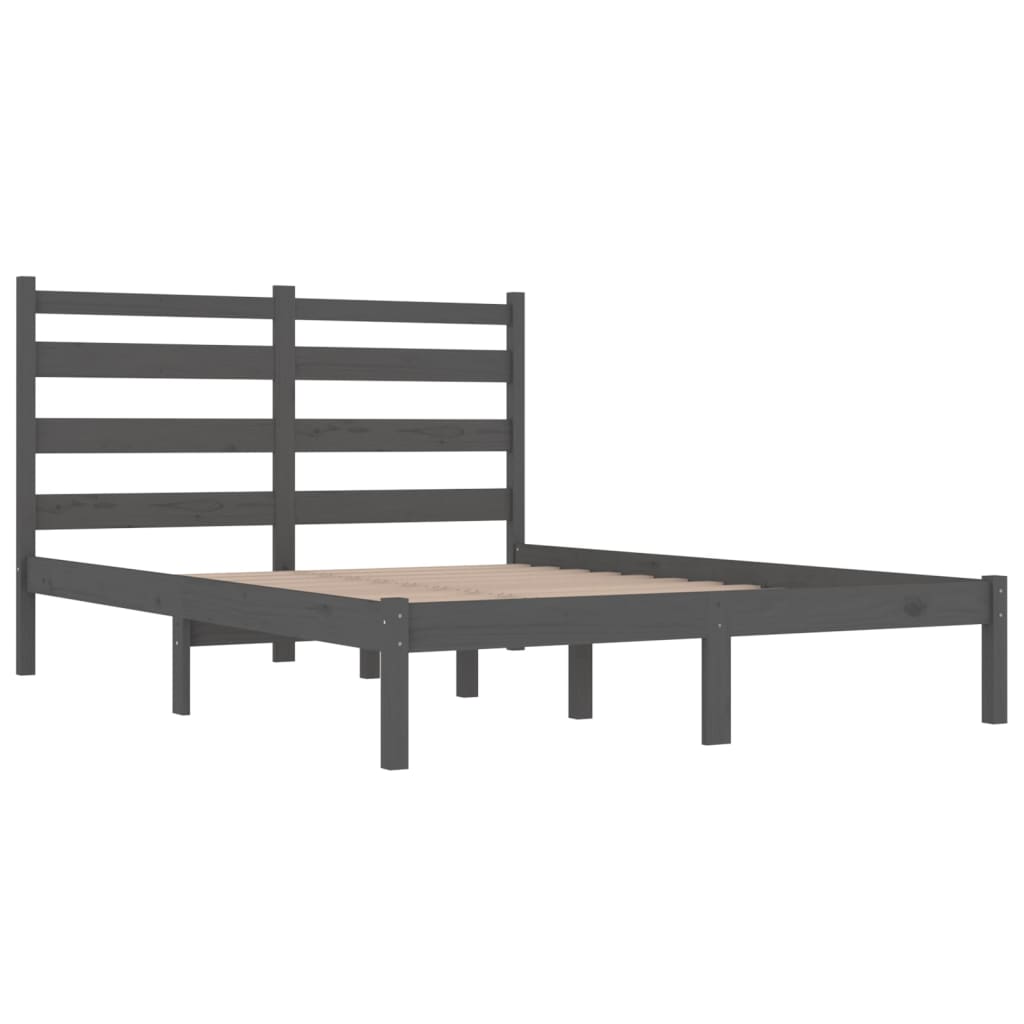 Sängynrunko harmaa täysi mänty 180x200 cm 6FT Super King - Sisustajankoti.fi
