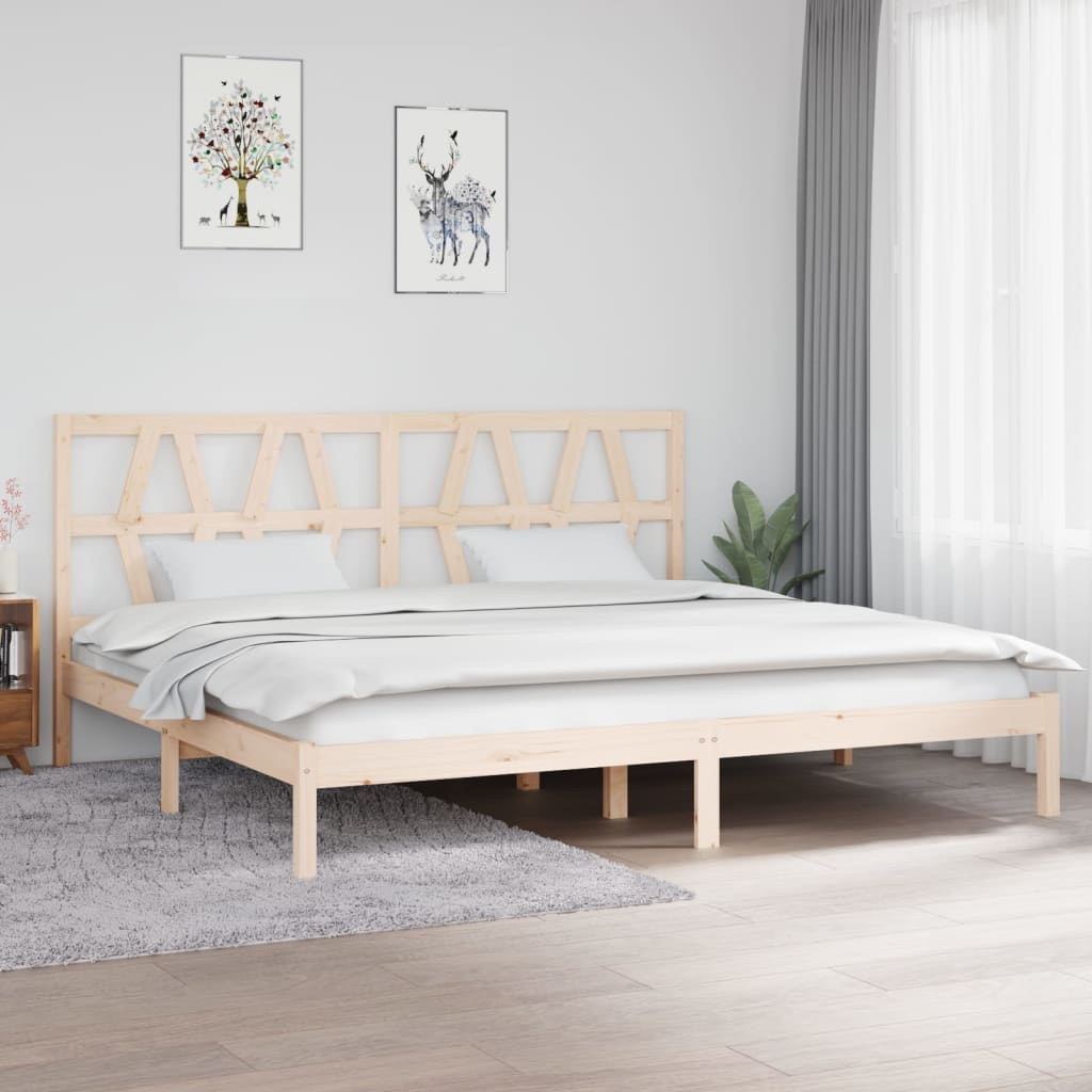 Sängynrunko täysi mänty 200x200 cm - Sisustajankoti.fi