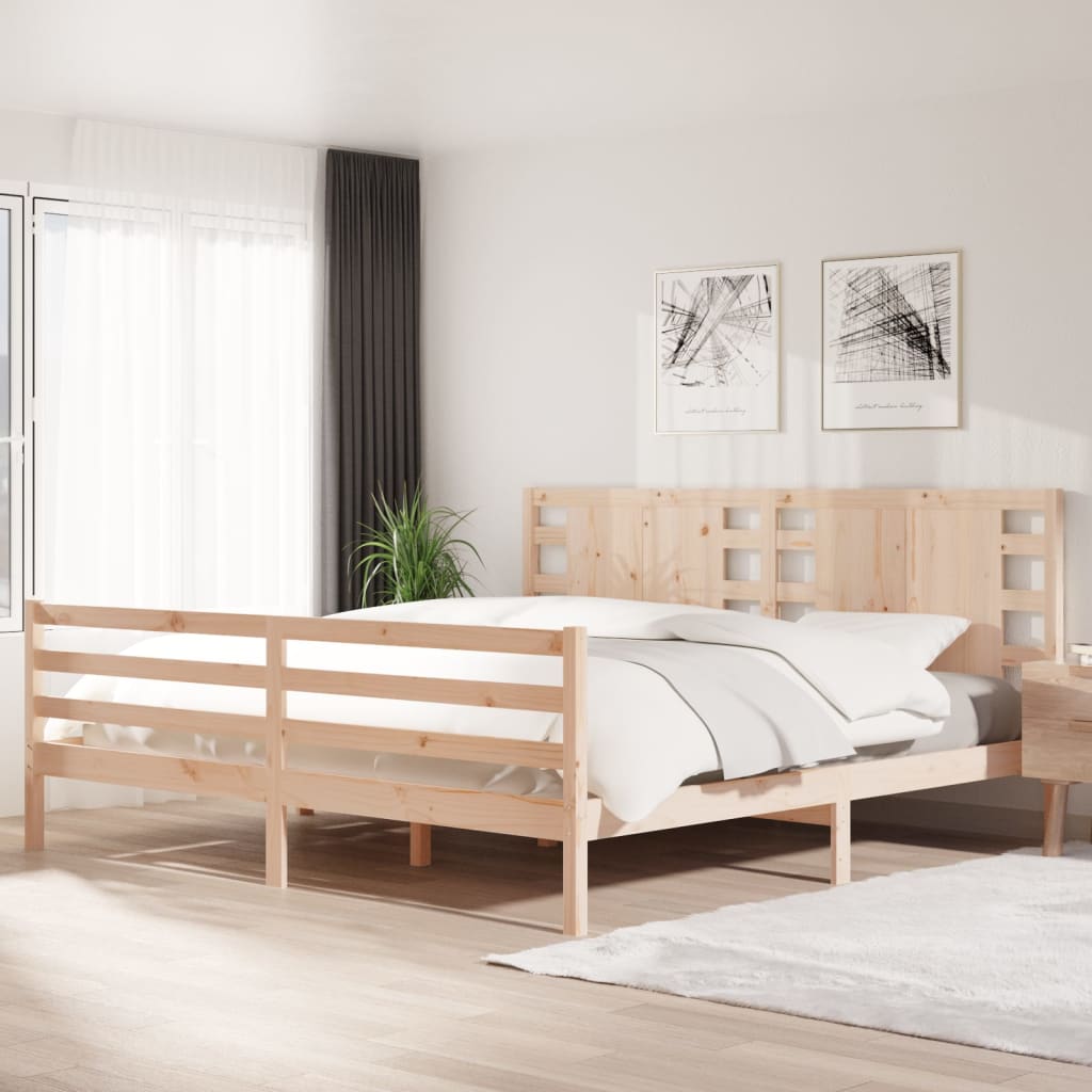 Sängynrunko täysi mänty 200x200 cm - Sisustajankoti.fi
