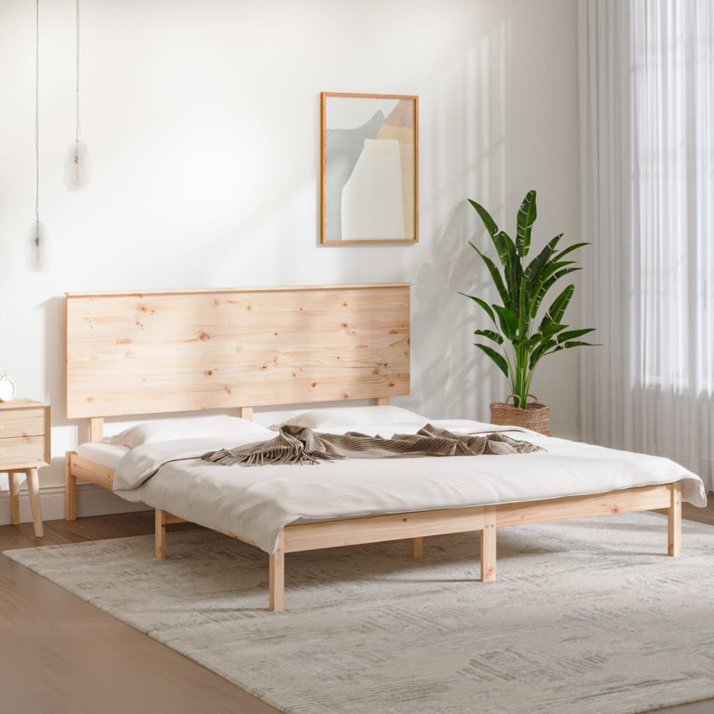 Sängynrunko täysi mänty 200x200 cm - Sisustajankoti.fi