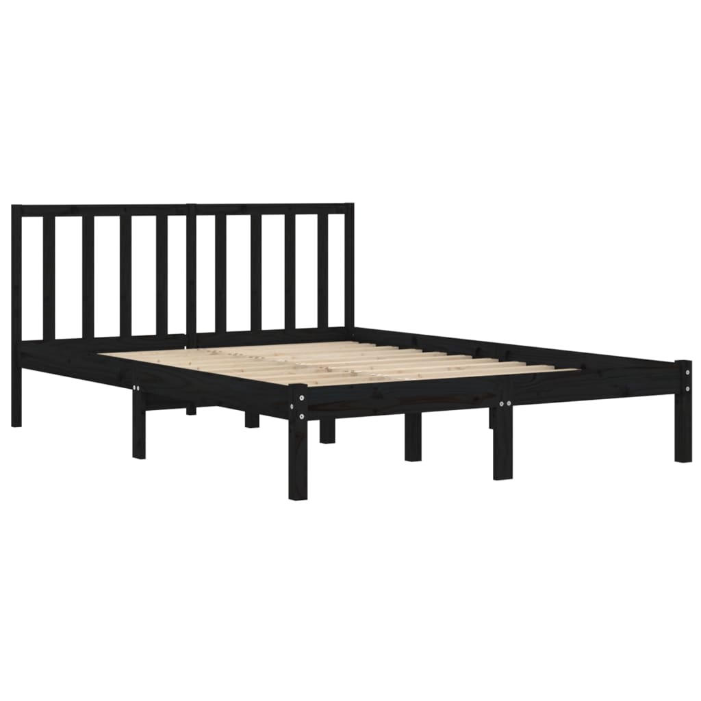 Sängynrunko musta täysi mänty 180x200 cm 6FT Super King - Sisustajankoti.fi