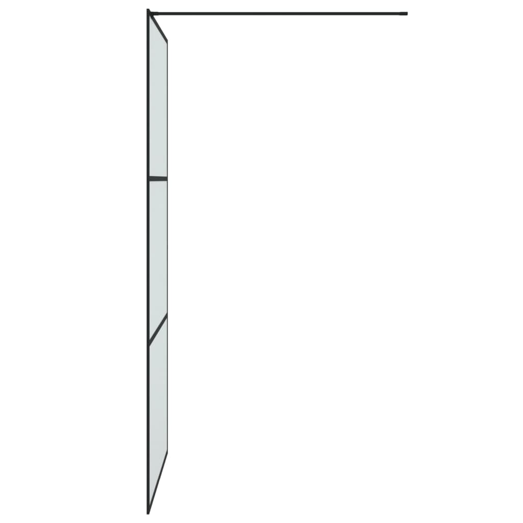 Walk-in suihkuseinäke musta 100x195 cm huurrettu ESG-lasi - Sisustajankoti.fi