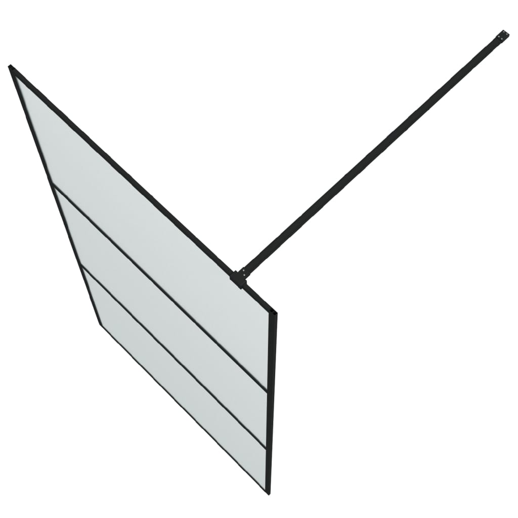 Walk-in suihkuseinäke musta 100x195 cm huurrettu ESG-lasi - Sisustajankoti.fi