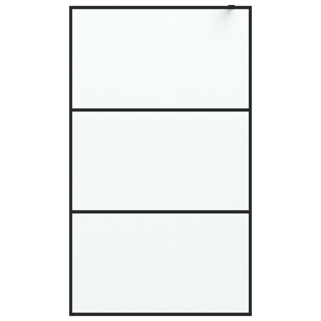 Walk-in suihkuseinäke musta 115x195 cm huurrettu ESG-lasi - Sisustajankoti.fi