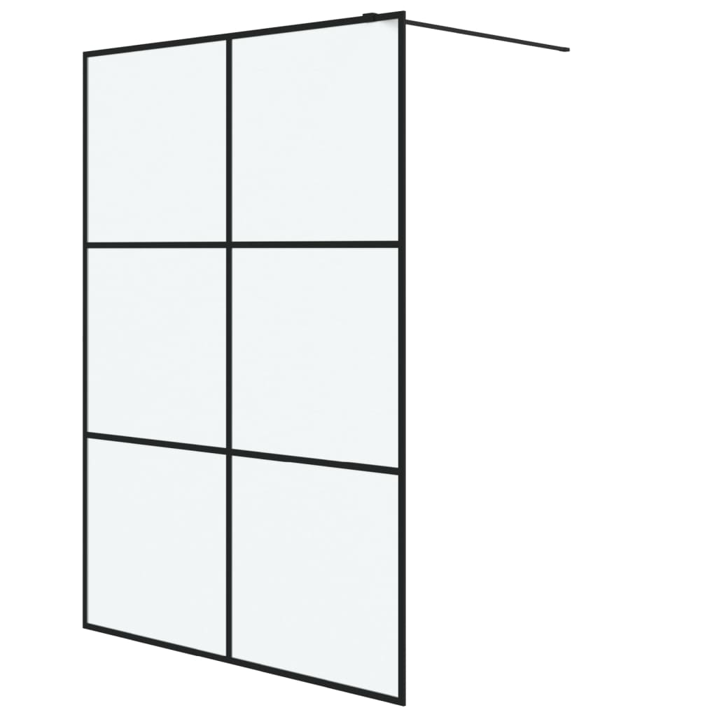 Walk-in suihkuseinäke musta 140x195 cm huurrettu ESG-lasi - Sisustajankoti.fi