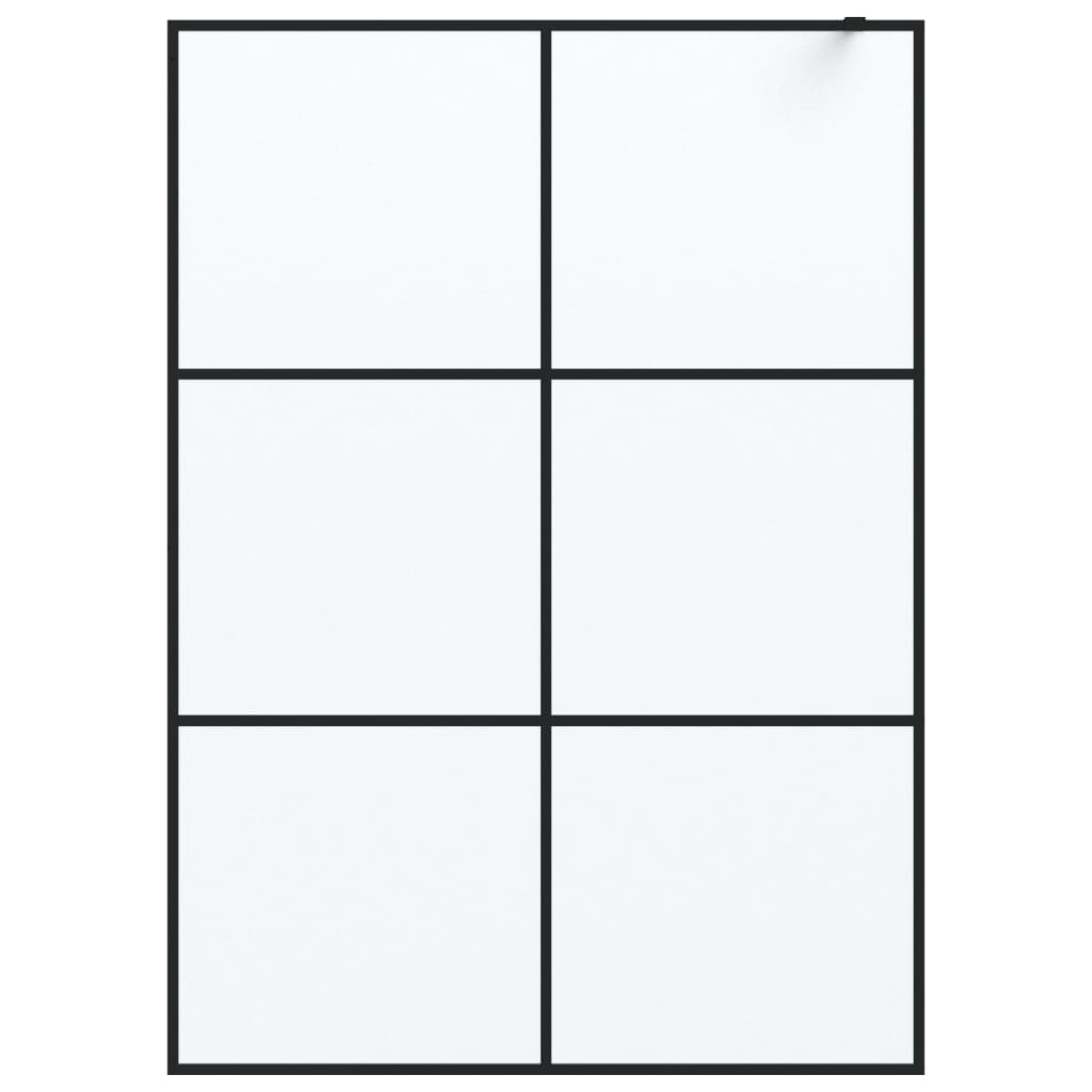 Walk-in suihkuseinäke musta 140x195 cm huurrettu ESG-lasi - Sisustajankoti.fi