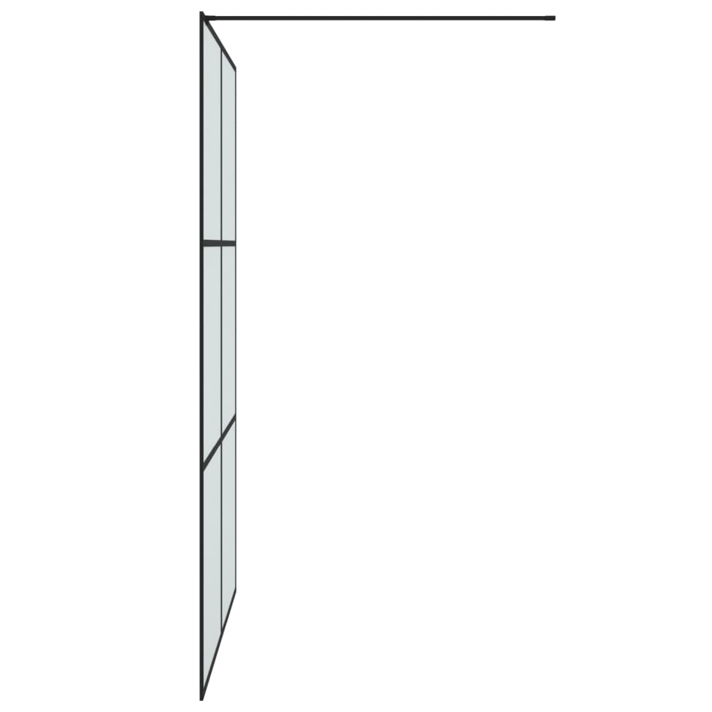 Walk-in suihkuseinäke musta 140x195 cm huurrettu ESG-lasi - Sisustajankoti.fi