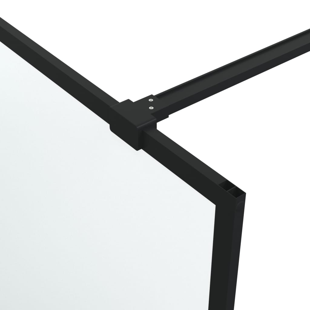 Walk-in suihkuseinäke musta 140x195 cm huurrettu ESG-lasi - Sisustajankoti.fi