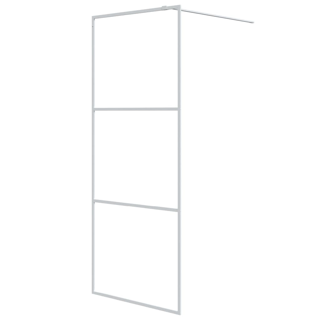 Walk-in suihkuseinäke valkoinen 80x195 cm kirkas ESG-lasi - Sisustajankoti.fi