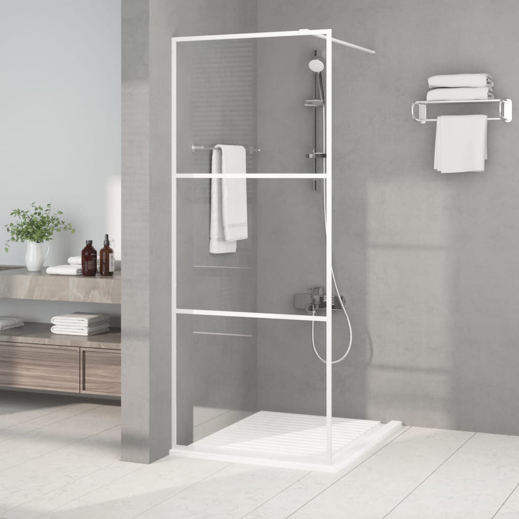 Walk-in suihkuseinäke valkoinen 80x195 cm kirkas ESG-lasi - Sisustajankoti.fi