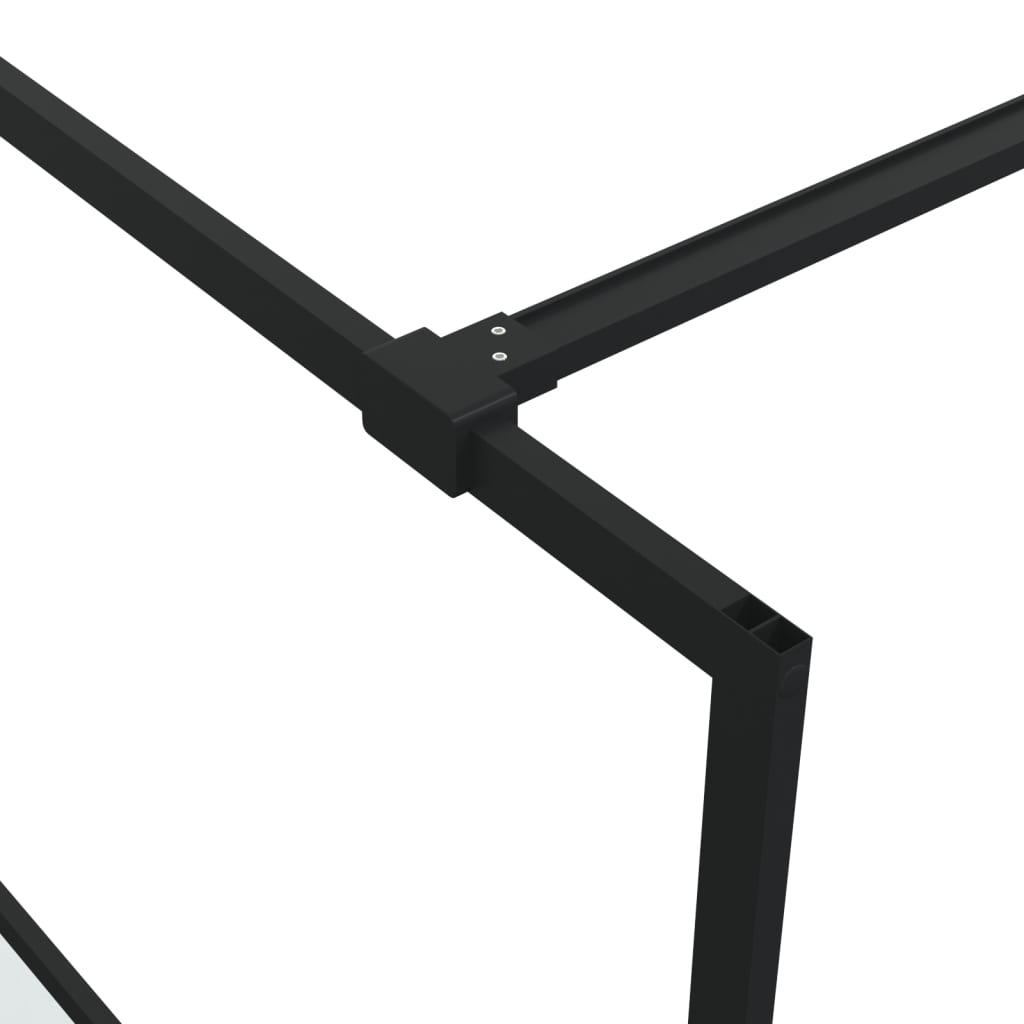 Walk-in suihkuseinäke musta 100x195 cm puolihuurrettu ESG-lasi - Sisustajankoti.fi