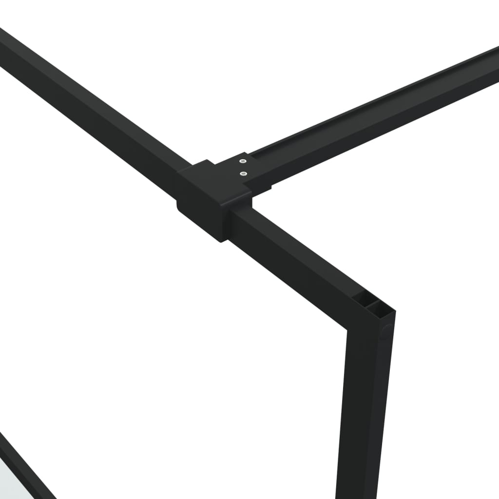 Walk-in suihkuseinäke musta 140x195 cm puolihuurrettu ESG-lasi - Sisustajankoti.fi