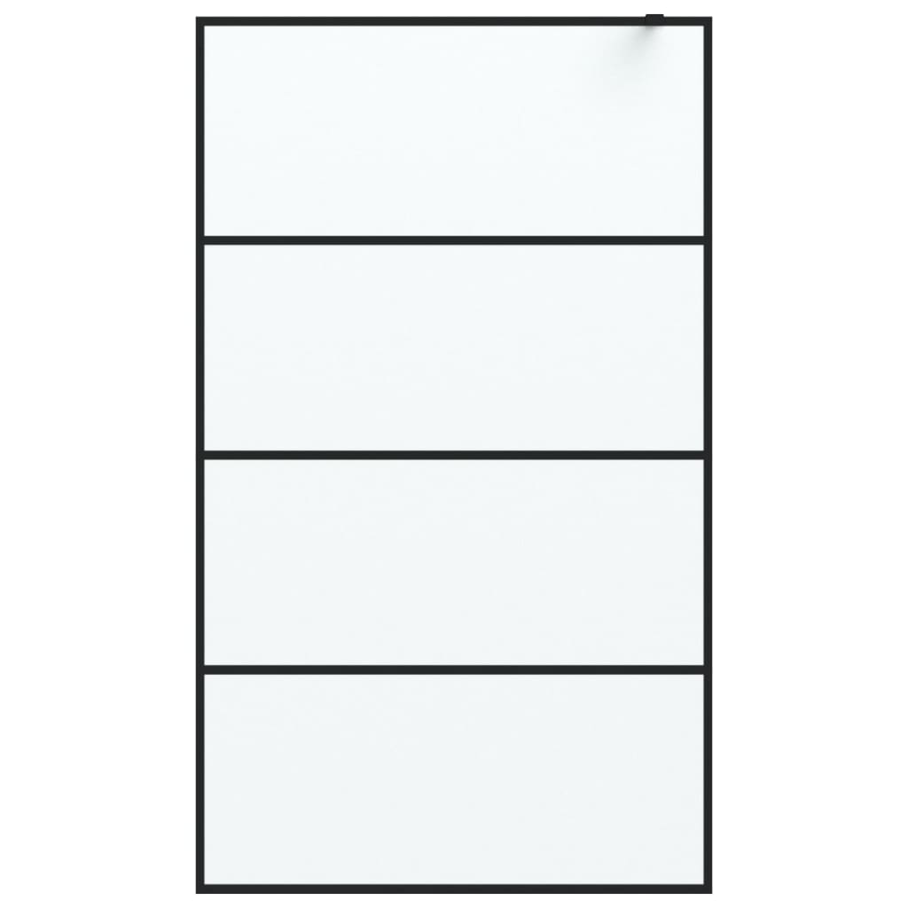 Walk-in suihkuseinäke musta 115x195 cm huurrettu ESG-lasi - Sisustajankoti.fi