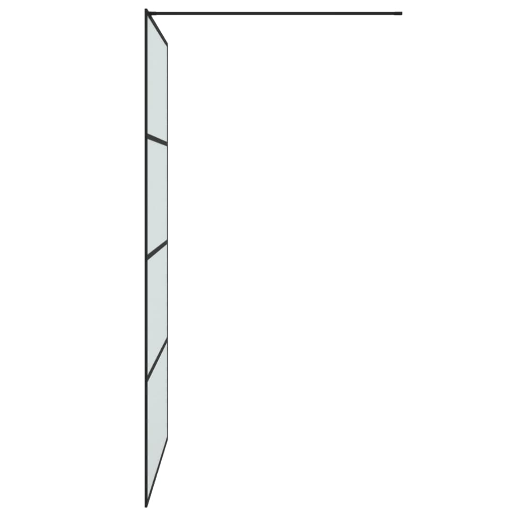 Walk-in suihkuseinäke musta 115x195 cm huurrettu ESG-lasi - Sisustajankoti.fi