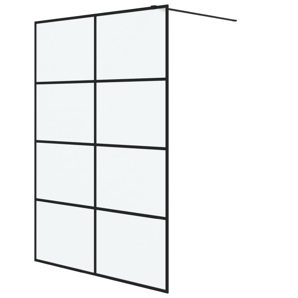 Walk-in suihkuseinäke musta 140x195 cm huurrettu ESG-lasi - Sisustajankoti.fi