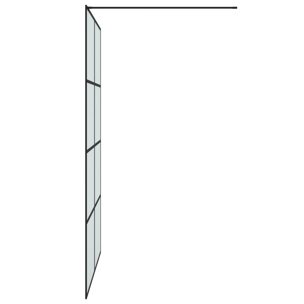 Walk-in suihkuseinäke musta 140x195 cm huurrettu ESG-lasi - Sisustajankoti.fi