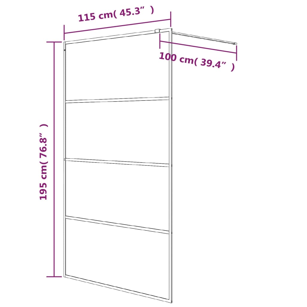 Walk-in suihkuseinäke hopea 115x195 cm kirkas ESG-lasi - Sisustajankoti.fi