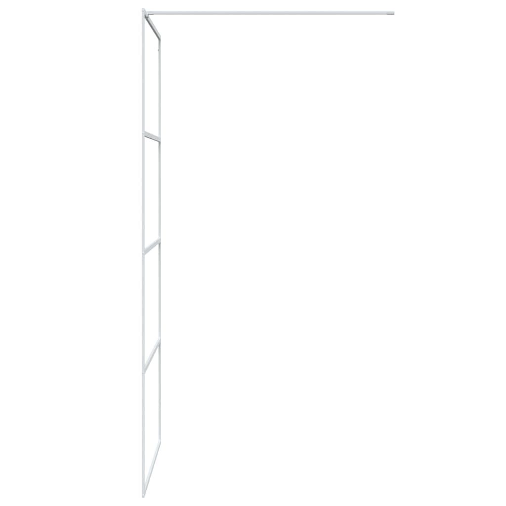 Walk-in suihkuseinäke valkoinen 90x195 cm kirkas ESG-lasi - Sisustajankoti.fi