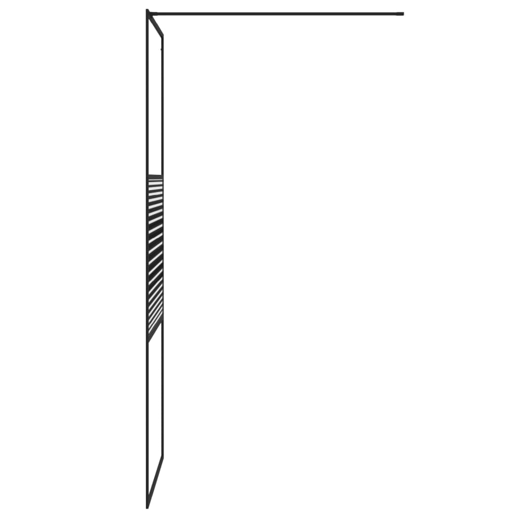Walk-in suihkuseinäke musta 80x195 cm kirkas ESG-lasi - Sisustajankoti.fi