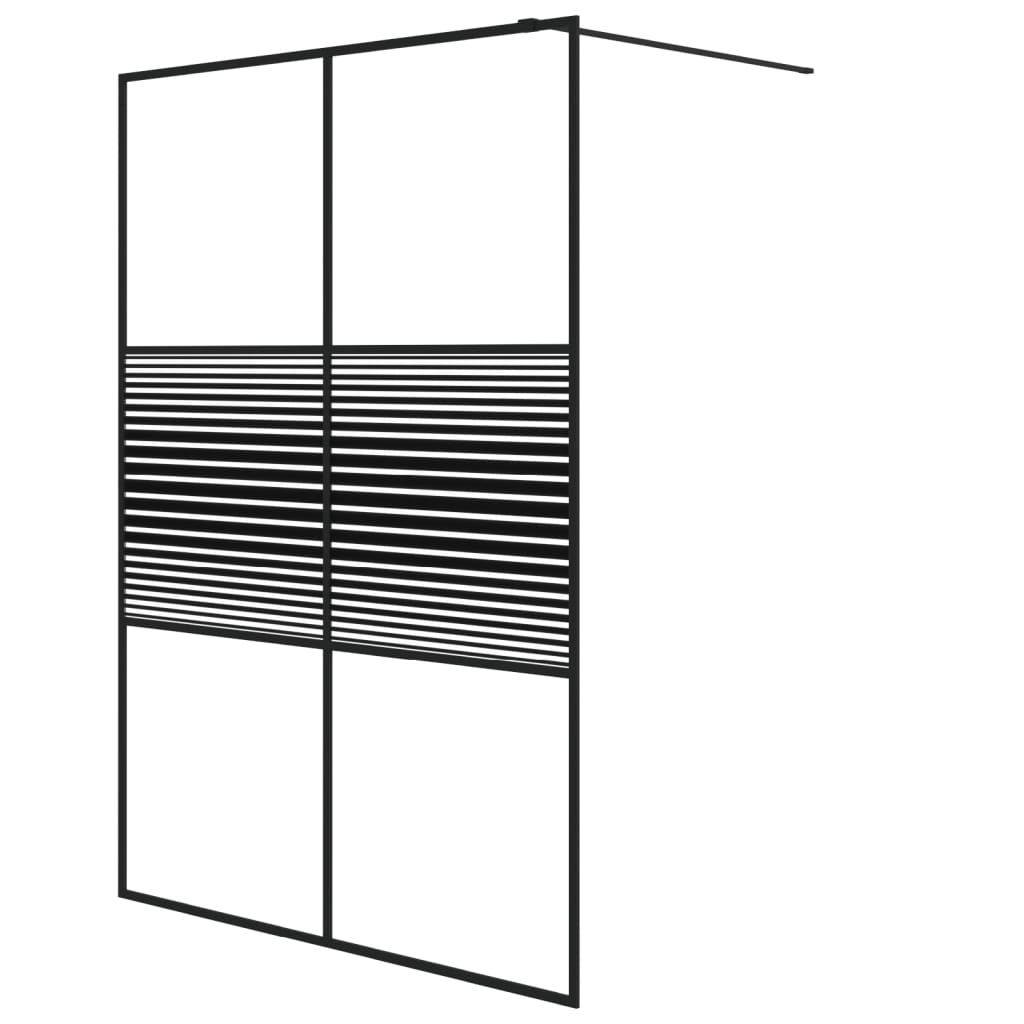 Walk-in suihkuseinäke musta 140x195 cm kirkas ESG-lasi - Sisustajankoti.fi