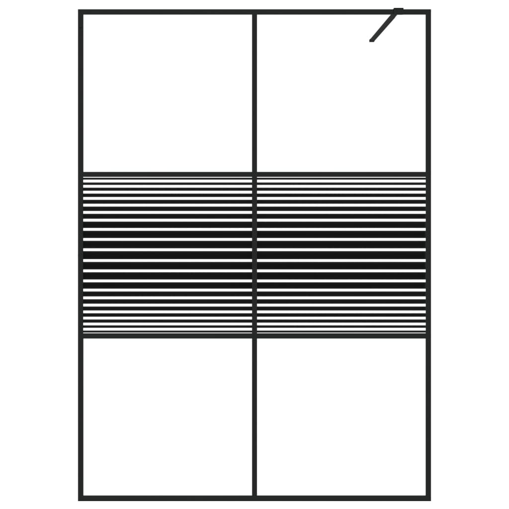 Walk-in suihkuseinäke musta 140x195 cm kirkas ESG-lasi - Sisustajankoti.fi