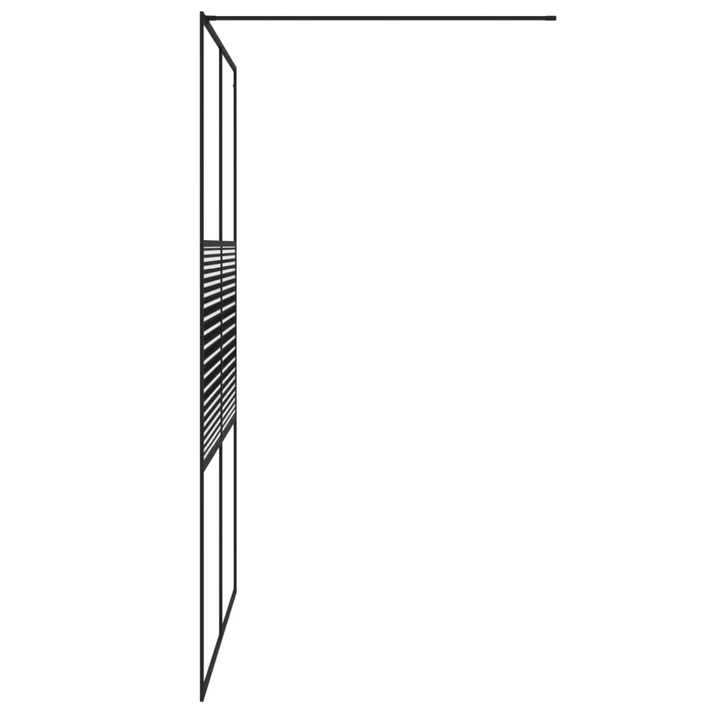 Walk-in suihkuseinäke musta 140x195 cm kirkas ESG-lasi - Sisustajankoti.fi
