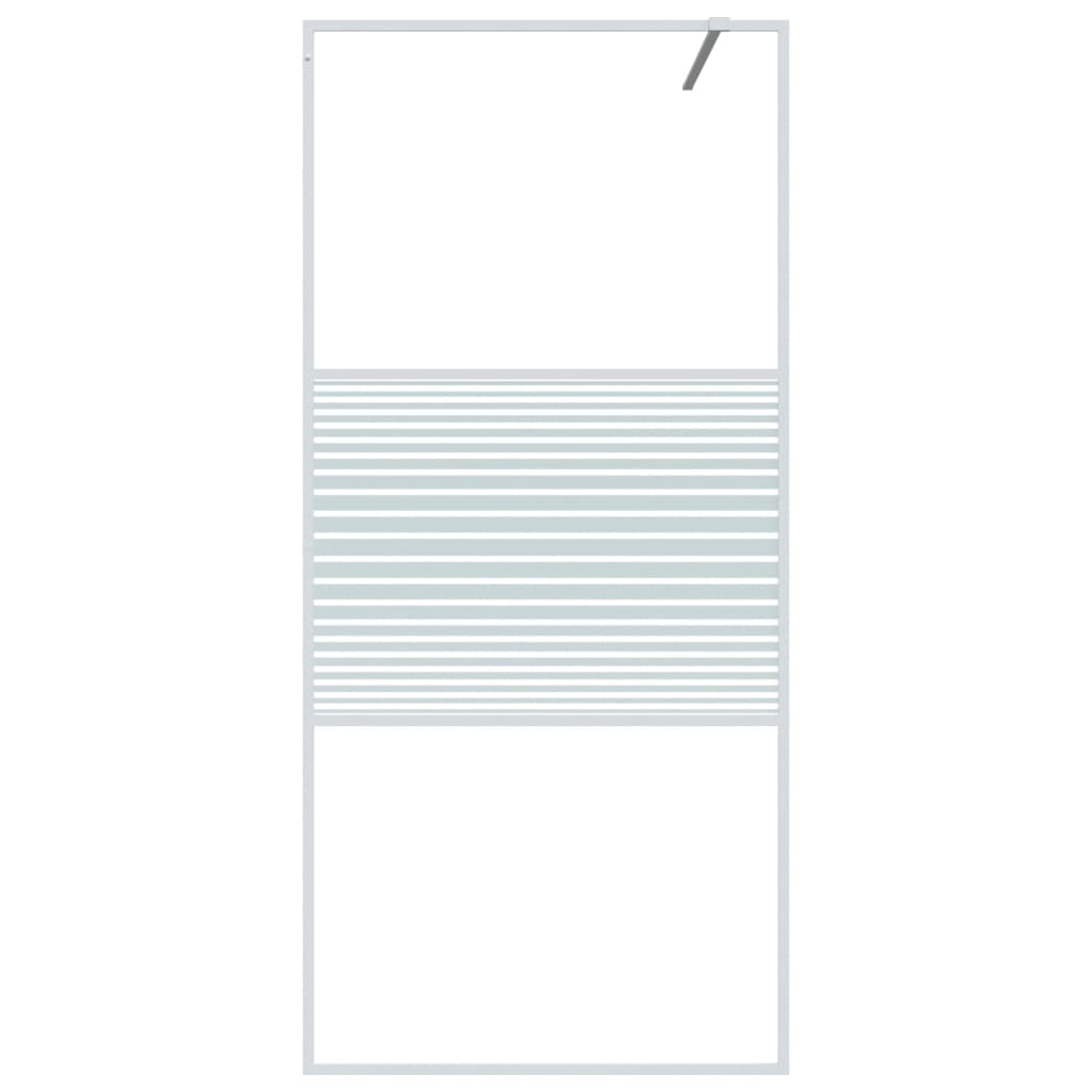 Walk-in suihkuseinäke valkoinen 90x195 cm kirkas ESG-lasi - Sisustajankoti.fi