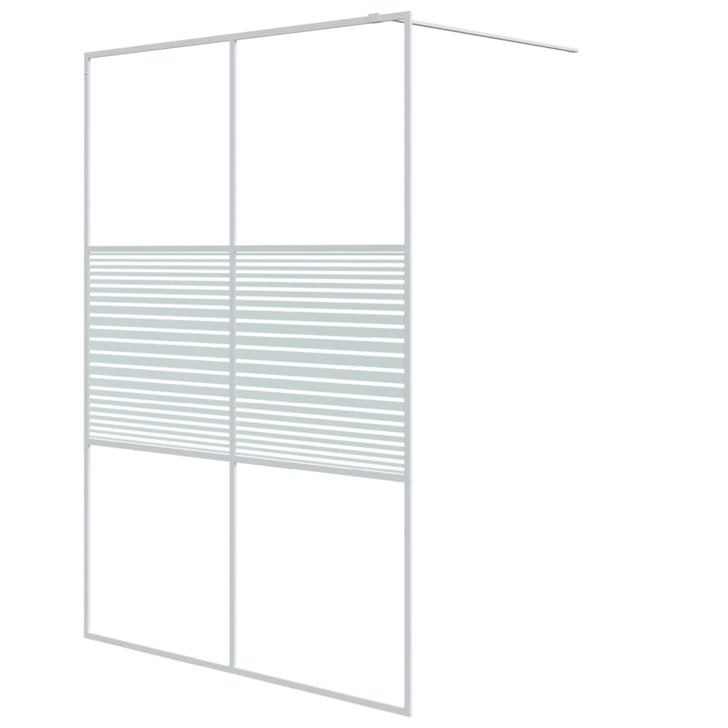 Walk-in suihkuseinäke valkoinen 140x195 cm kirkas ESG-lasi - Sisustajankoti.fi