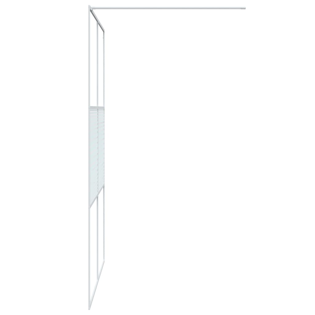 Walk-in suihkuseinäke valkoinen 140x195 cm kirkas ESG-lasi - Sisustajankoti.fi