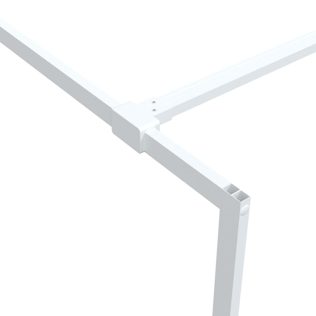 Walk-in suihkuseinäke valkoinen 140x195 cm kirkas ESG-lasi - Sisustajankoti.fi