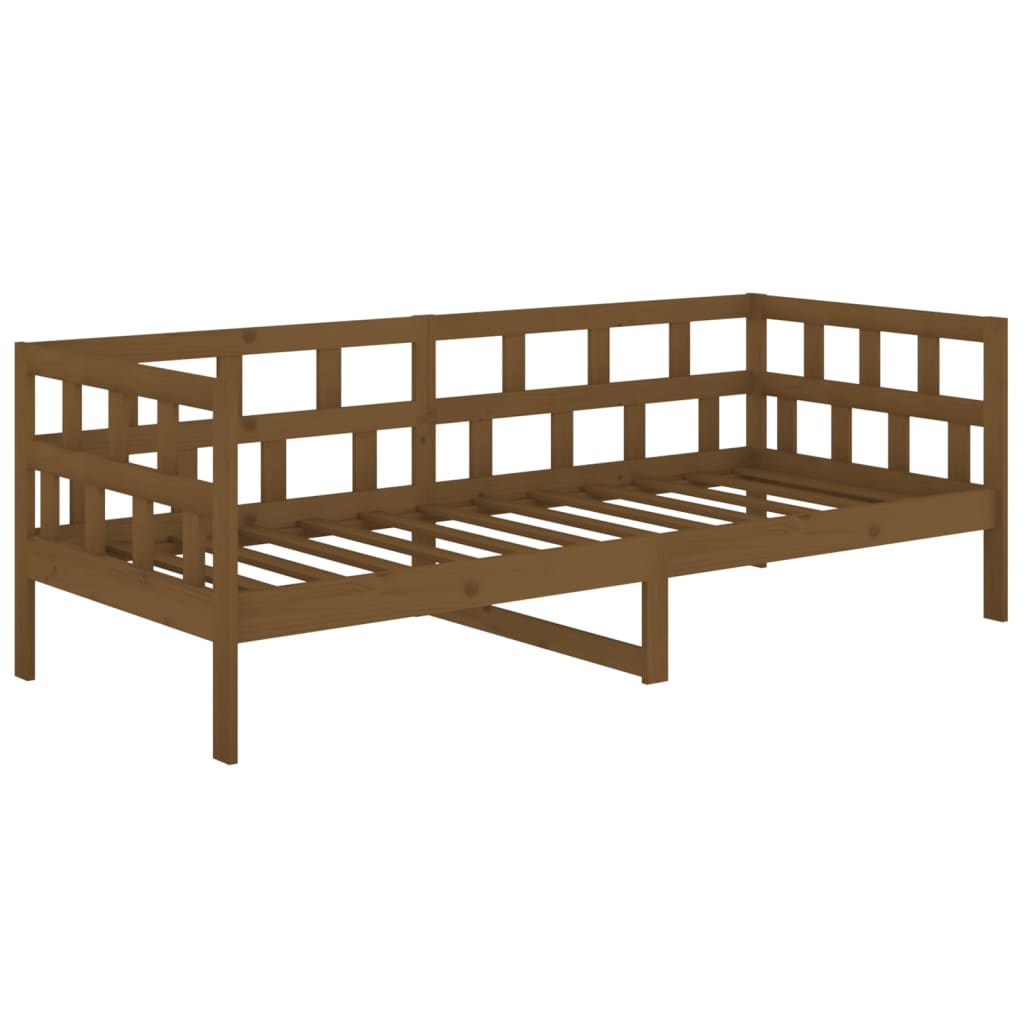 Sohvasänky hunajanruskea täysi mänty 90x200 cm - Sisustajankoti.fi