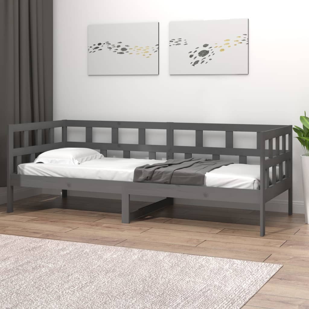 Sohvasänky harmaa täysi mänty 80x200 cm - Sisustajankoti.fi