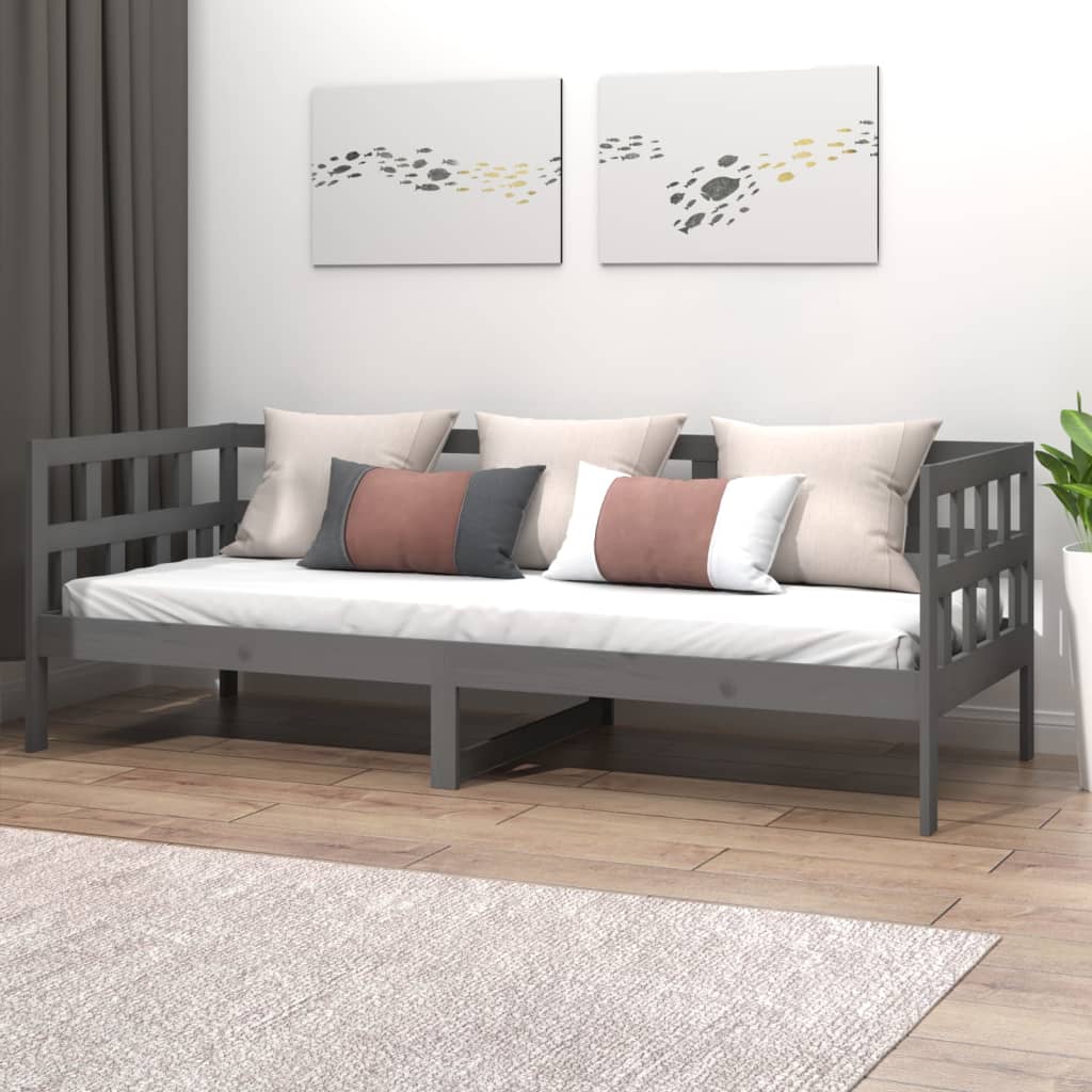 Sohvasänky harmaa täysi mänty 80x200 cm - Sisustajankoti.fi