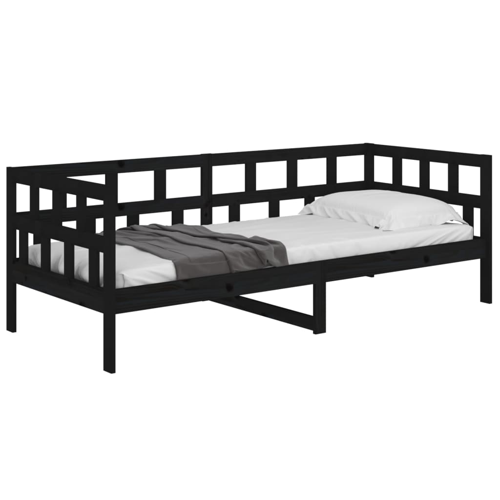 Sohvasänky musta täysi mänty 80x200 cm - Sisustajankoti.fi
