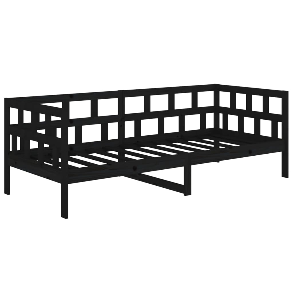Sohvasänky musta täysi mänty 80x200 cm - Sisustajankoti.fi