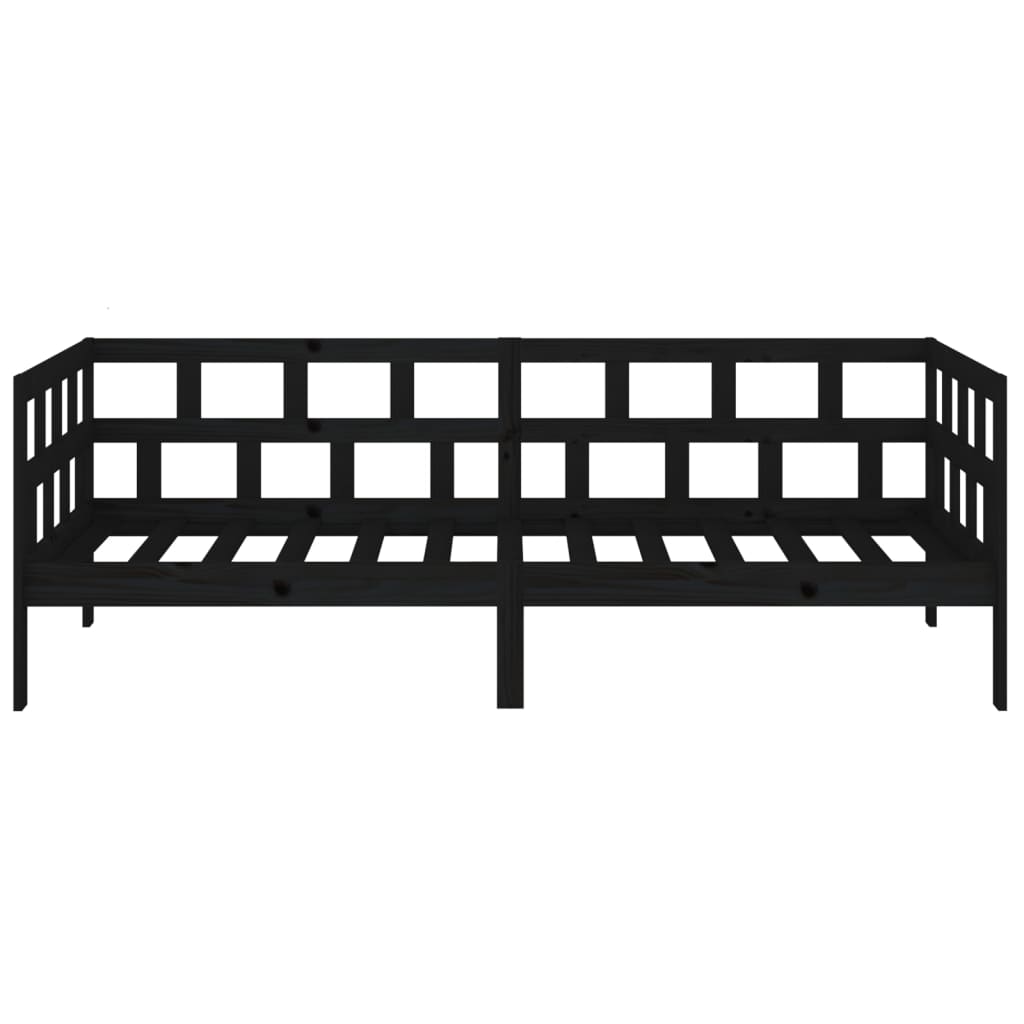 Sohvasänky musta täysi mänty 80x200 cm - Sisustajankoti.fi