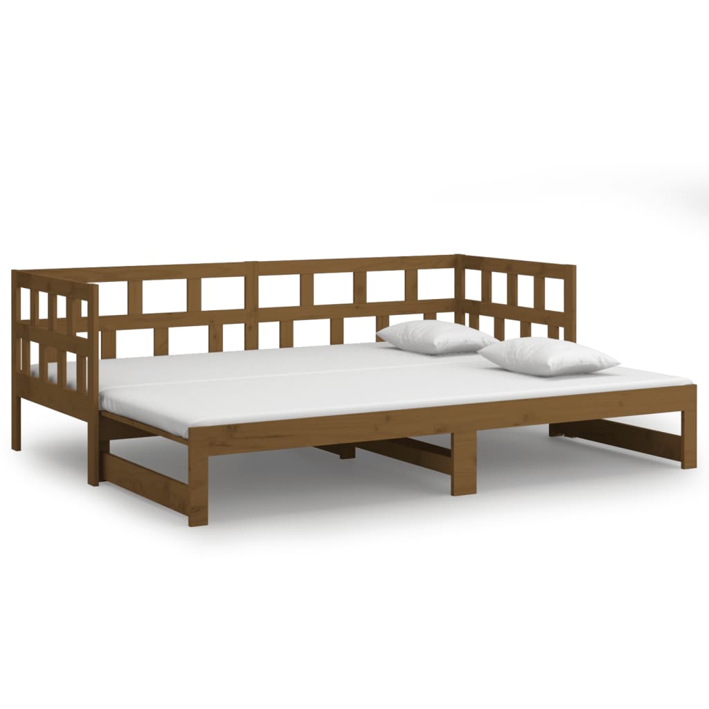 Sohvasänky ulosvedettävä hunajanrusk. täysi mänty 2x(80x200) cm - Sisustajankoti.fi