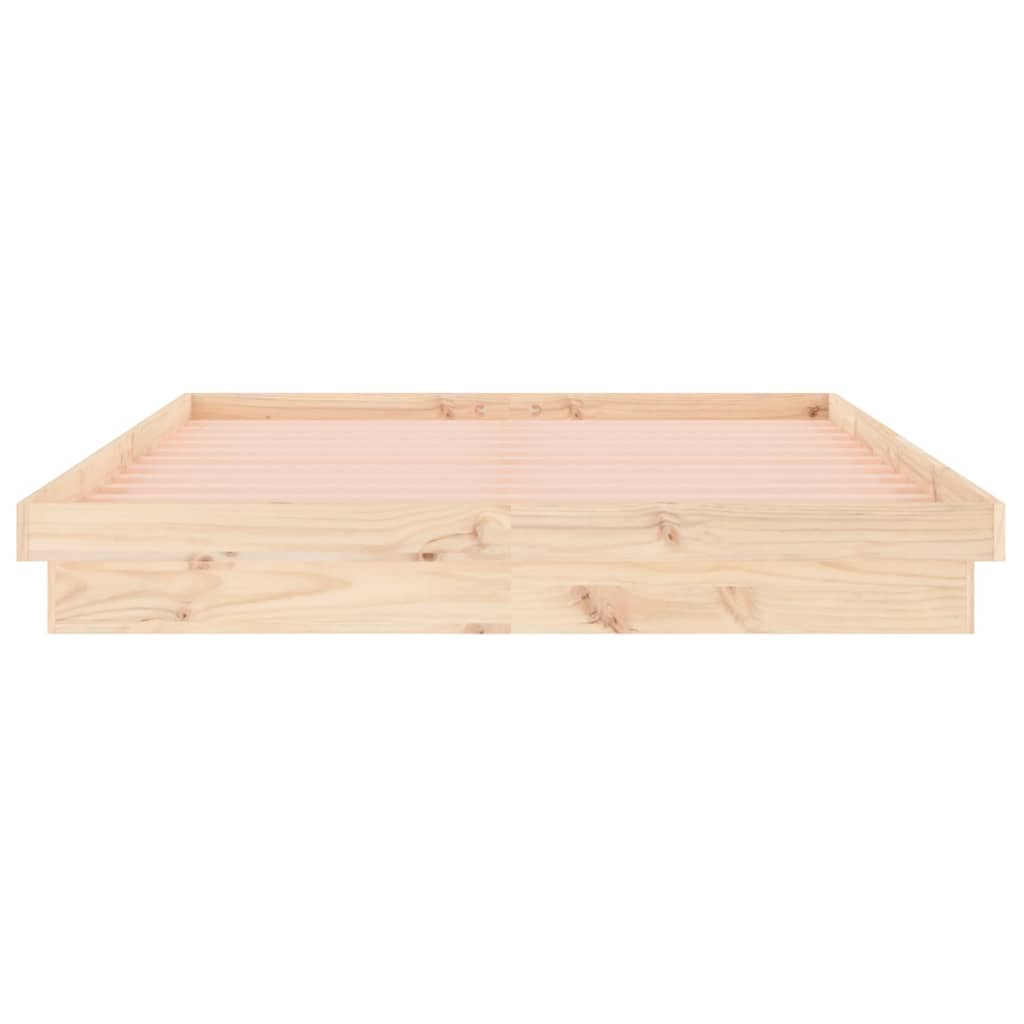 Sängynrunko LED-valoilla 120x190 cm 4FT Small Double täysi puu - Sisustajankoti.fi