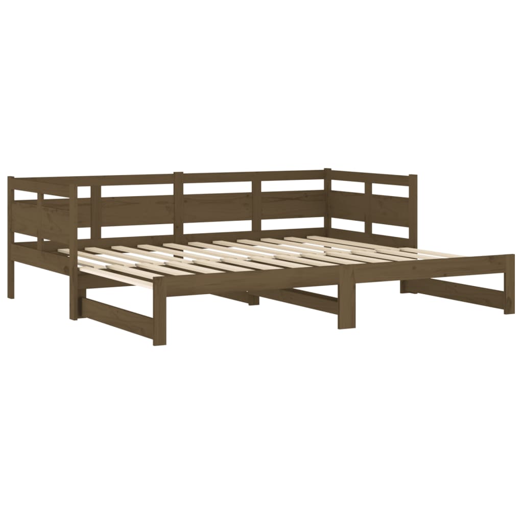 Sohvasänky ulosvedettävä hunajanrusk. täysi mänty 2x(80x200) cm - Sisustajankoti.fi