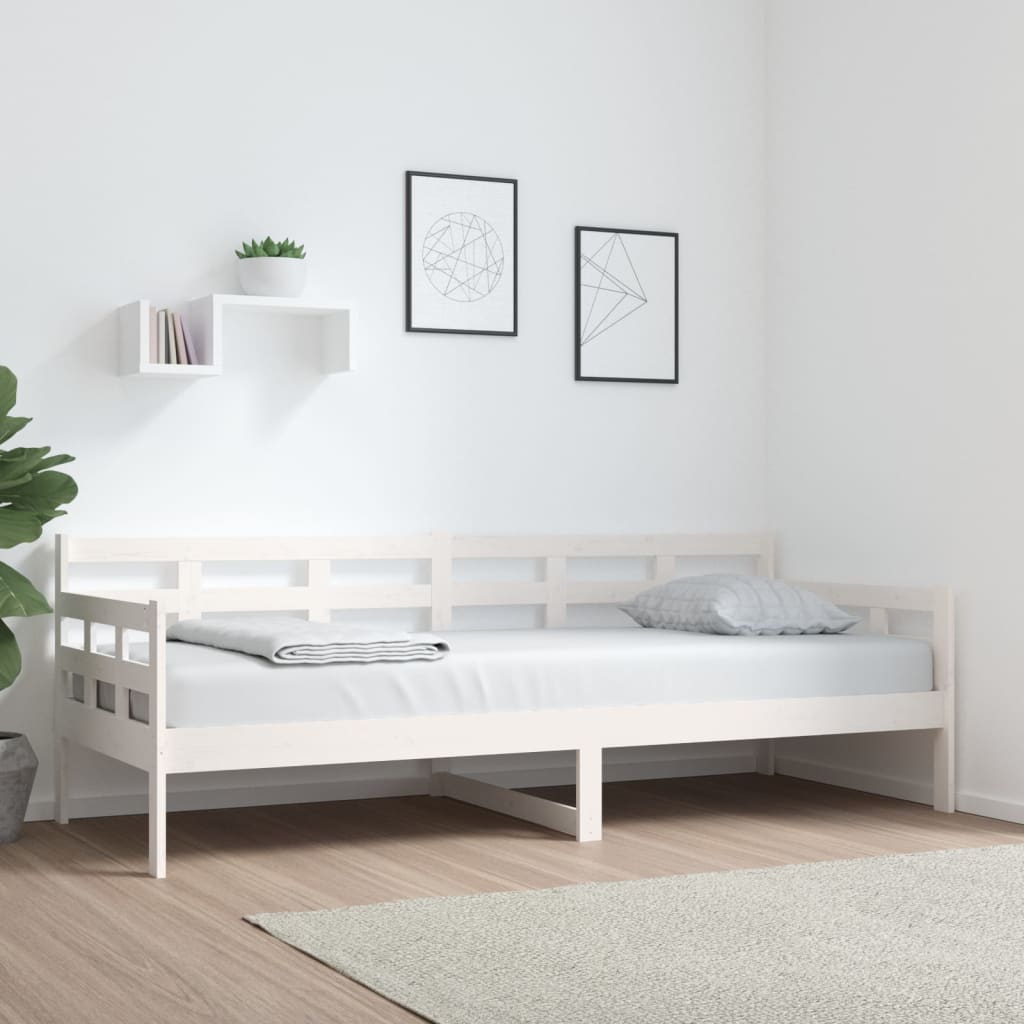 Sohvasänky valkoinen täysi mänty 80x200 cm - Sisustajankoti.fi