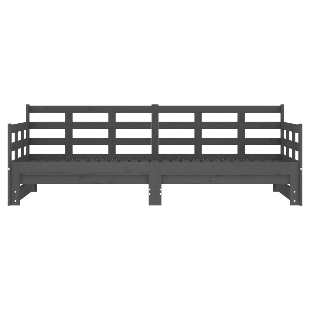 Sohvasänky ulosvedettävä harmaa täysi mänty 2x (90x200) cm - Sisustajankoti.fi