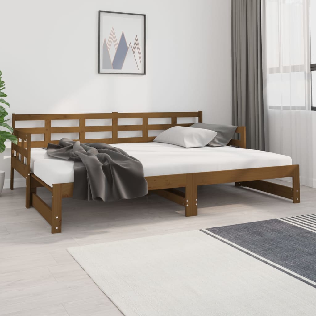 Sohvasänky ulosvedettävä hunajanrusk. täysi mänty 2x(80x200) cm - Sisustajankoti.fi