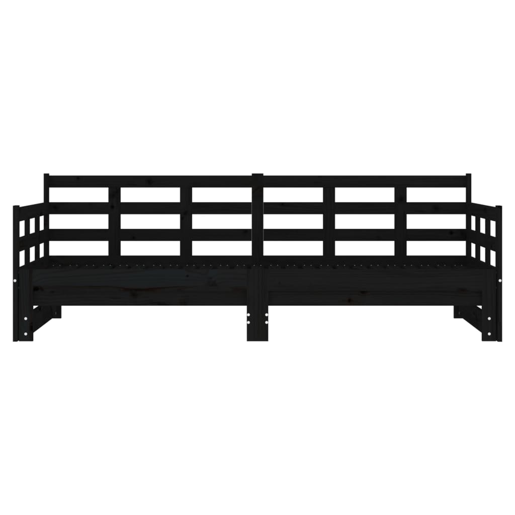 Sohvasänky ulosvedettävä musta täysi mänty 2x (80x200) cm - Sisustajankoti.fi
