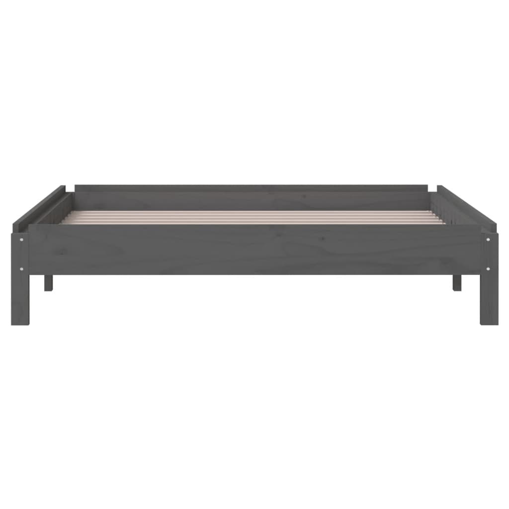 Pinottava sänky harmaa 100x200 cm täysi mänty - Sisustajankoti.fi