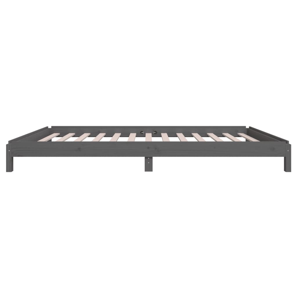 Pinottava sänky harmaa 100x200 cm täysi mänty - Sisustajankoti.fi