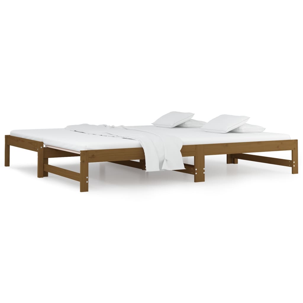 Sohvasänky ulosvedettävä hunajanrusk 2x (90x200) cm täysi mänty - Sisustajankoti.fi