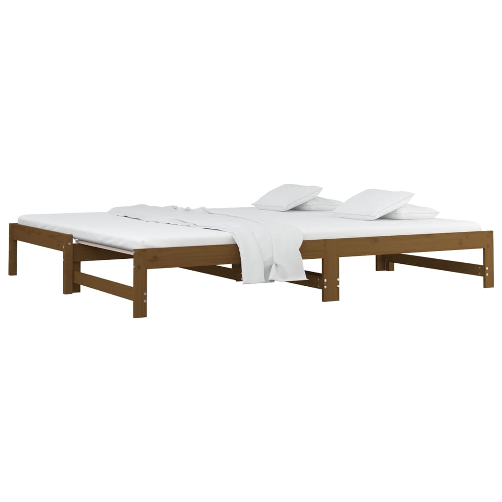 Sohvasänky ulosvedettävä hunajanrusk 2x (90x200) cm täysi mänty - Sisustajankoti.fi