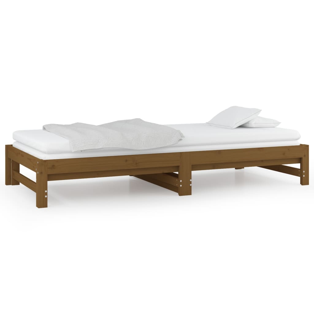 Sohvasänky ulosvedettävä hunajanrusk 2x (90x200) cm täysi mänty - Sisustajankoti.fi