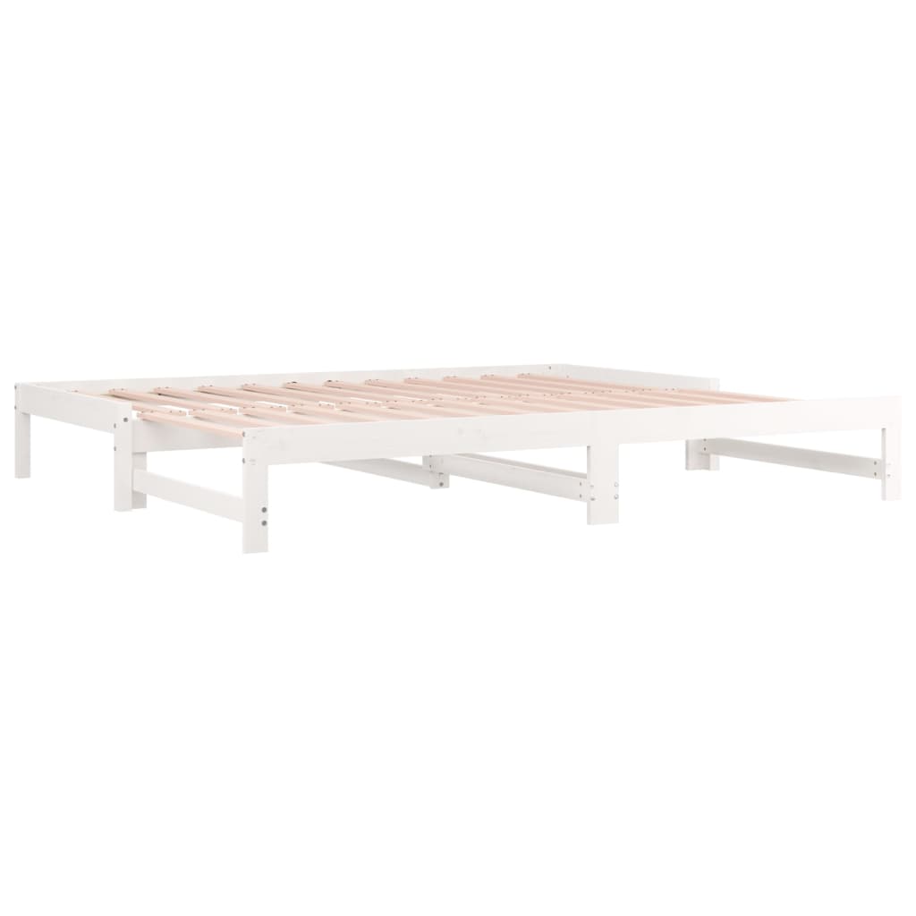 Sohvasänky ulosvedettävä valkoinen 2x (80x200) cm täysi mänty - Sisustajankoti.fi